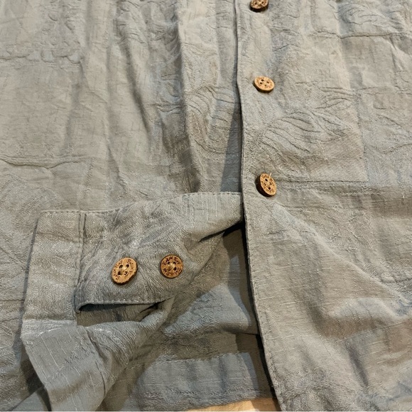 Batik Bay Button Down Short Sleeve Men’s Shirt 2XLT 100% Silk Machine Washable - Picture 5 of 8